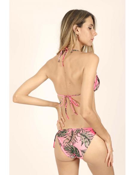 ADMAS Bikini Triangulo Volante Fluor Leaves para Mujer - Imagen 3