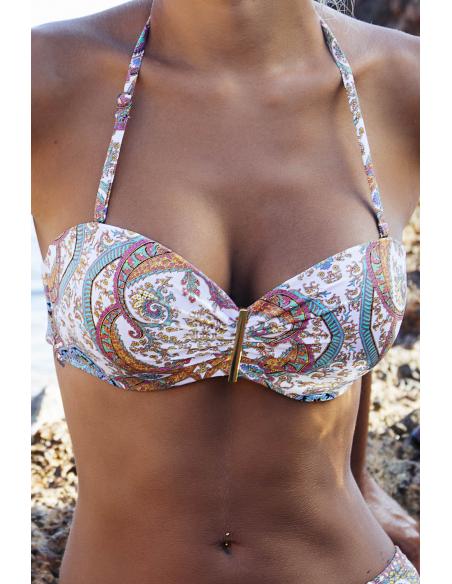 ADMAS Bikini Bandeau Paisley para Mujer - Imagen 2