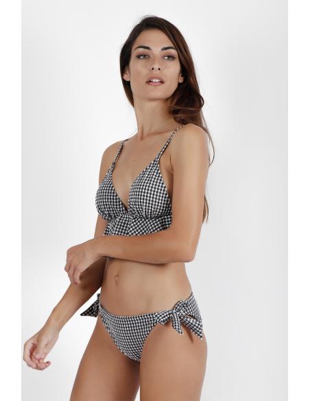 ADMAS Bikini Triangulo Copa Sweet Vichy para Mujer - Imagen 2