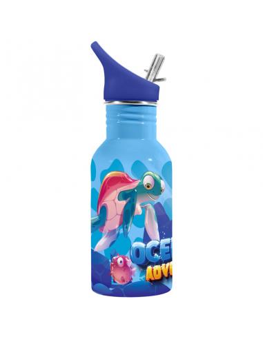 Botella cantimplora acero inox infantil 500ml de Water Revolution &#39;Oceland&#39; - Imagen 1