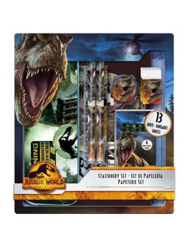 Set papeleria 13 piezas de Jurassic World