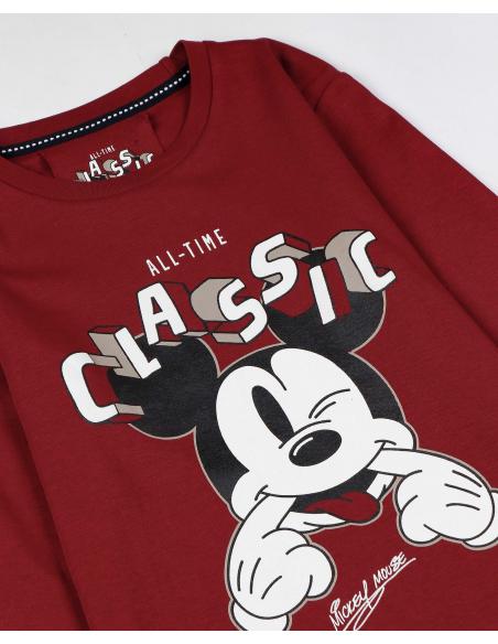 DISNEY Pijama Manga Larga Mickey Check para Niño