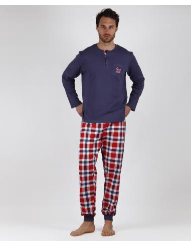 ADMAS Pijama Manga Larga Lou Lou Winter para Hombre