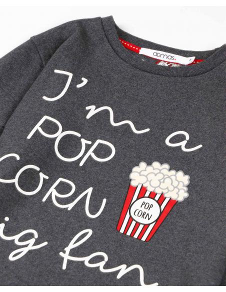 DIVER Pijama Manga Larga Pop Corn para Niño