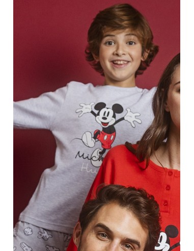 DISNEY Pijama Manga Larga Mickey para Niño