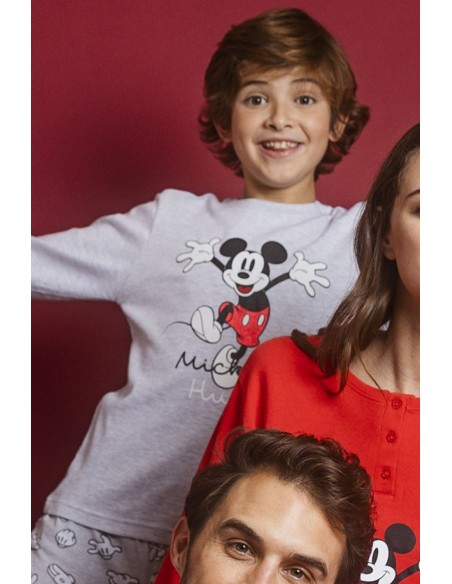 DISNEY Pijama Manga Larga Mickey para Niño