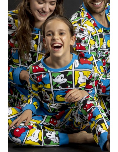 DISNEY Pijama Manga Larga Mickey Window para Niña 1