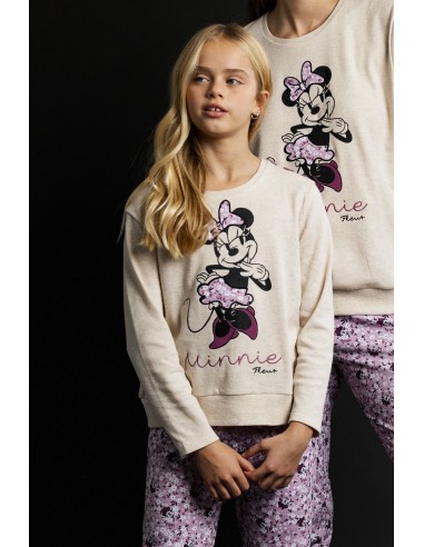 DISNEY Pijama Manga Larga Minnie Fleur para Niña 1