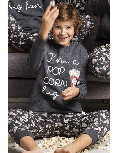 DIVER Pijama Manga Larga Pop Corn para Niño 1