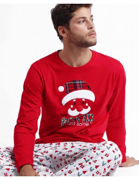 ADMAS Pijama Manga Larga Dear Santa para Hombre