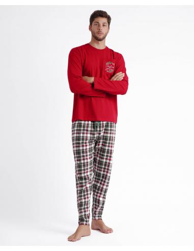 ADMAS Pijama Manga Larga Christmas Nature para Hombre