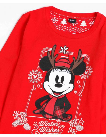 DISNEY Pijama Manga Larga Mickey Christmas para Niña