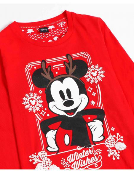 DISNEY Pijama Manga Larga Mickey Christmas para Niño