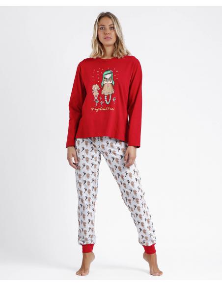 SANTORO Pijama Manga Larga Gingerbread Friend para Mujer