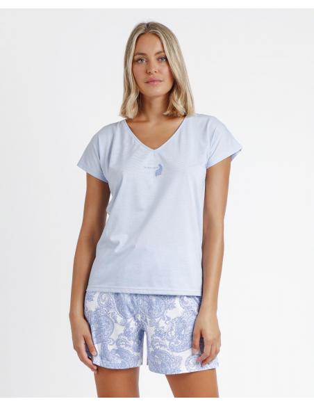 ADMAS CLASSIC Pijama Manga Corta Very First Love para Mujer