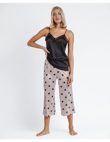 ADMAS CLASSIC Pijama Palazzo de Tirantes Elegant Dots para Mujer