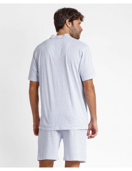 ADMAS CLASSIC Pijama Abierto Manga Corta Stripes & Dots para Hombre