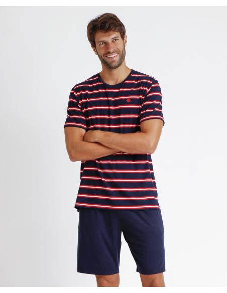 ADMAS Pijama Manga Corta Ship´s Wheel para Hombre