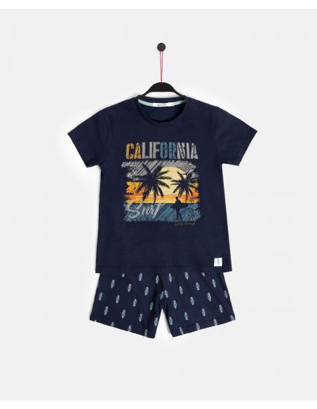 ADMAS Pijama Manga Corta California para Niño