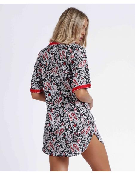 ADMAS Vestido Kaftan Black Cachemire para Mujer