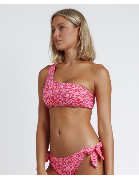 ADMAS Bikini Asimétrico Zebra Colours para Mujer