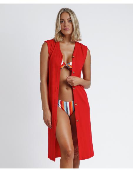 ADMAS Vestido Largo Rib Beach para Mujer