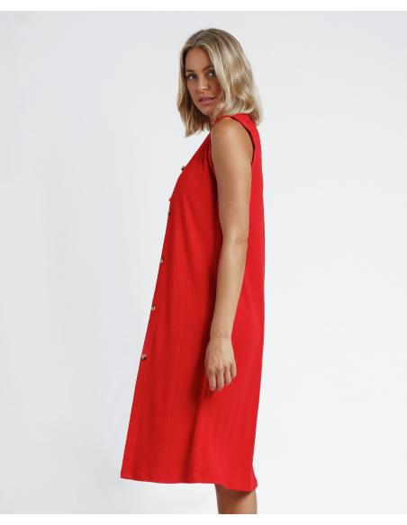 ADMAS Vestido Largo Rib Beach para Mujer