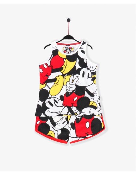 DISNEY Pijama Sin Mangas Big Mickey para Niña