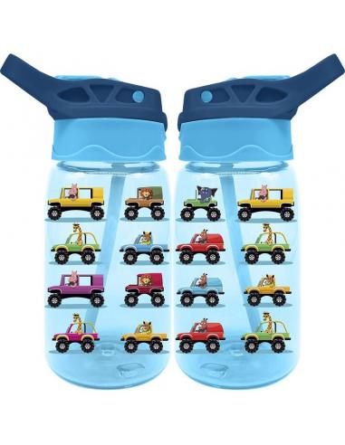 Botella cantimplora infantil de tritan 500ml en caja de Water Revolution  &#39;Vehículos&#39;