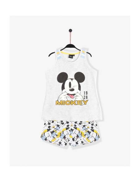 DISNEY Pijama Sin Mangas Mickey Summer para Niña 2