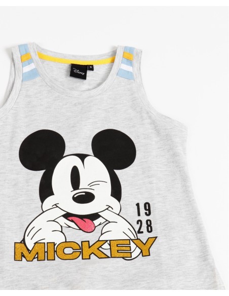 DISNEY Pijama Sin Mangas Mickey Summer para Niña 3