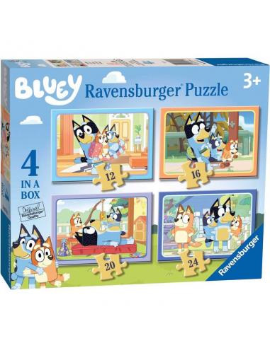 Ravensburger,Puzzle 4 en 1 de Bluey