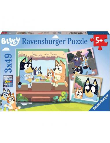 Ravensburger, Puzzle 3x49, 3 puzzles 21x21cm 49 piezas de Bluey