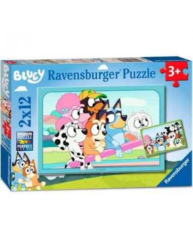 Ravensburger, Puzzle 2X12cm, 2 puzzles 26x18cm 12 piezas de Bluey