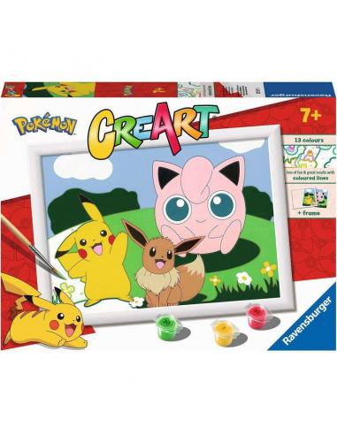 Ravensburger, Cuadro con números para pintar de Pokemon &#39;Creart&#39;