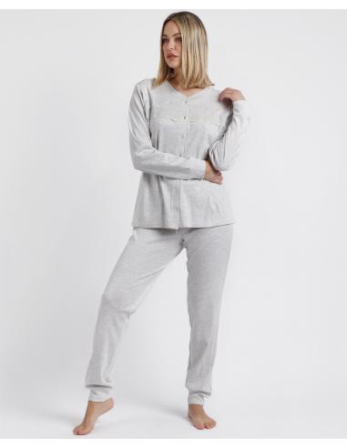 ADMAS CLASSIC Pijama Abierto Manga Larga Winter Classic para Mujer