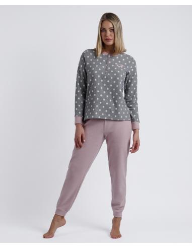 ADMAS Pijama Manga Larga Sweet Dots A para Mujer