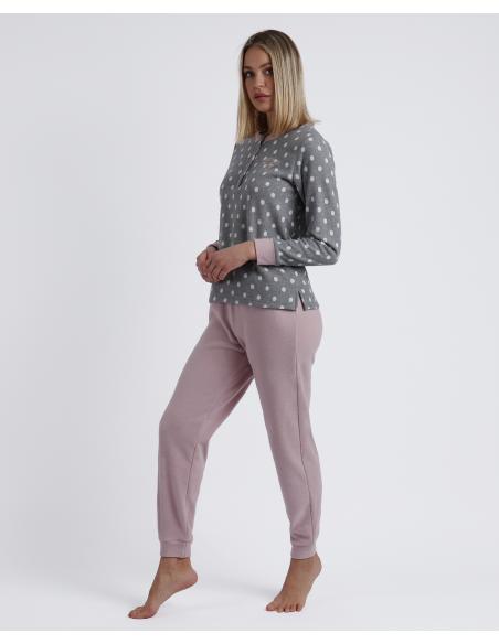 ADMAS Pijama Manga Larga Sweet Dots A para Mujer