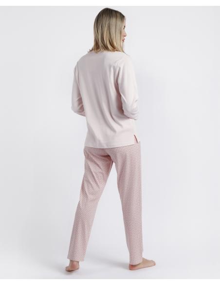 ADMAS CLASSIC Pijama Tapeta Manga Larga Rose Chains para Mujer