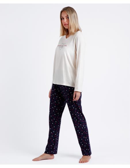 ADMAS Pijama Manga Larga Take me To Paris para Mujer