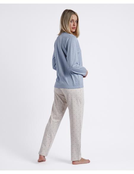 ADMAS CLASSIC Pijama Abierto Manga Larga You Are Enough para Mujer