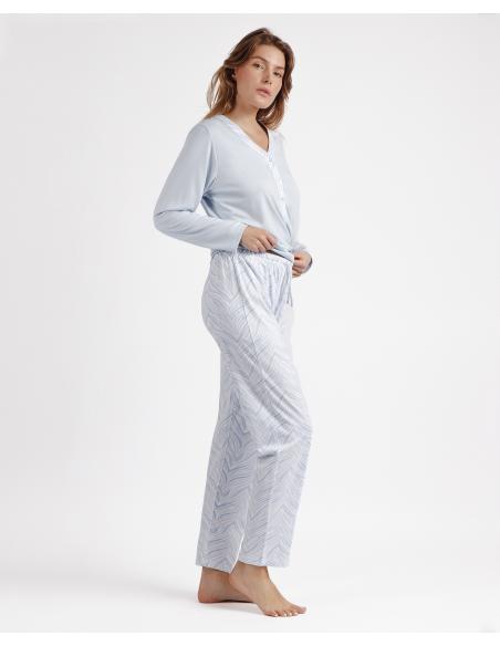 ADMAS CLASSIC Pijama Tapeta Manga Larga Soft Forever Together para Mujer