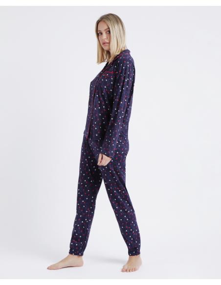 ADMAS Pijama Abierto Manga Larga Take Me to Paris para Mujer