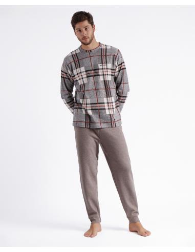 ADMAS MAGNIFIC Pijama Manga Larga Tartan para Hombre