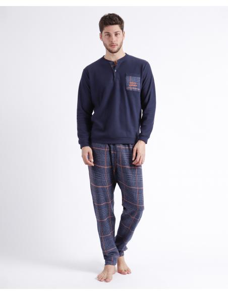 ADMAS MAGNIFIC Pijama Manga Larga Indigo A para Hombre