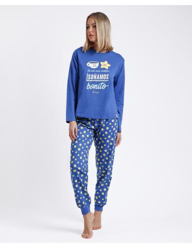 MR WONDERFUL Pijama Manga Larga Bonito para Mujer