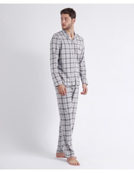 ADMAS CLASSIC Pijama Abierto Manga Larga Garnet Style para Hombre