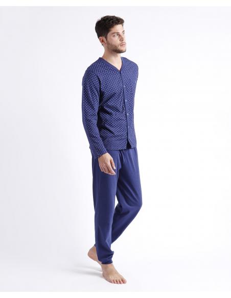 ADMAS CLASSIC Pijama Abierto Manga Larga Abierto Spike para Hombre