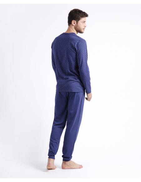 ADMAS CLASSIC Pijama Abierto Manga Larga Abierto Spike para Hombre