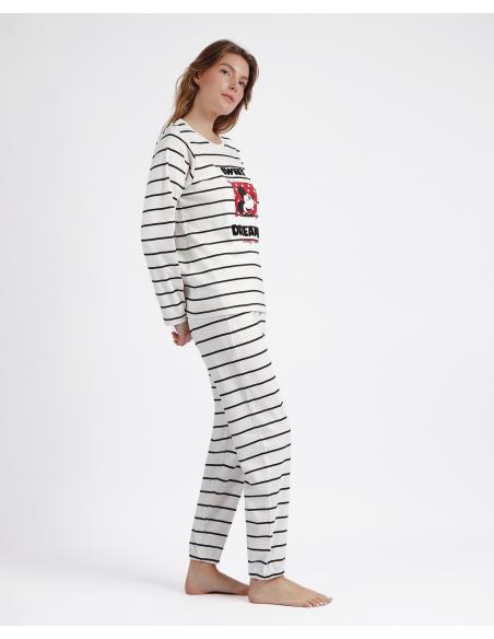 DISNEY Pijama Manga Larga Rayas Sweet Dreams para Mujer